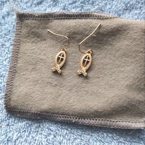 Ichthus Cross Earrings